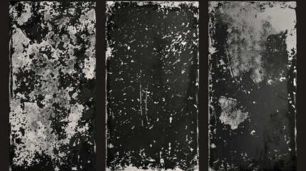 transparent black dust grain texture particles, A set of black spots of paint. illustration, Weathered grunge background.