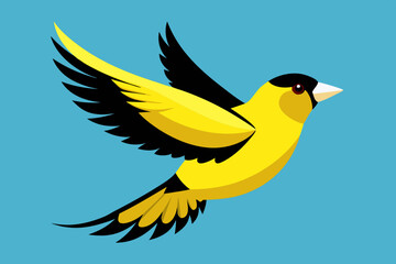 Goldfinch Bird vector art illustration