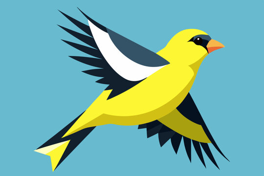 recommend clip art: Goldfinch Bird vector art illustration