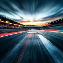 High-Speed Race F1 Car Blazing Past the Grandstand During a Thrilling Motorsports Event.