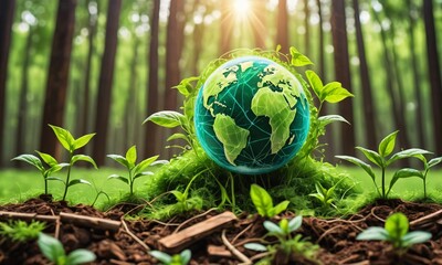 green grass and earth