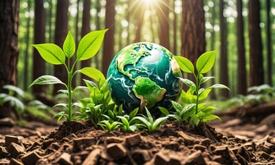 easter egg with grass