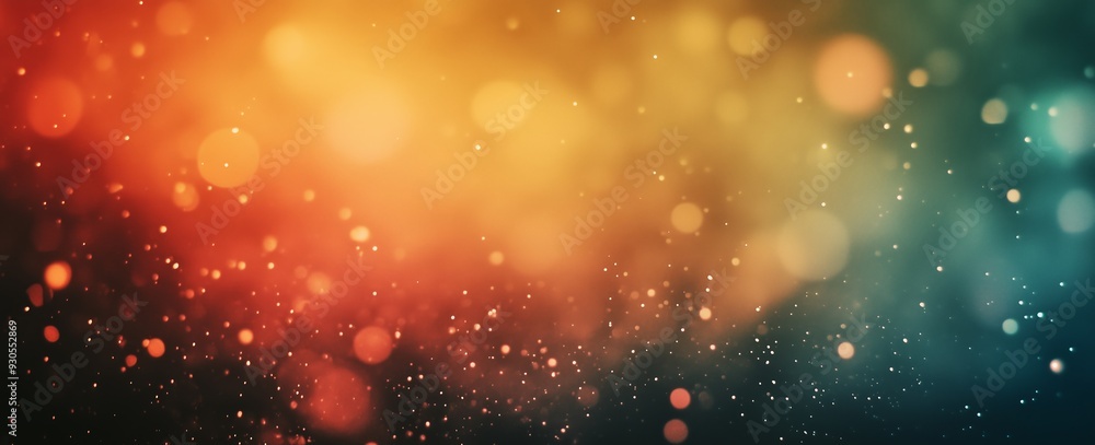Poster abstract blurred background with bokeh lights