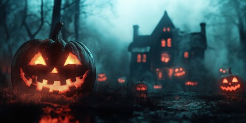 Witch in a Spooky Halloween Forest created by ai