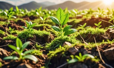 green grass in the morning