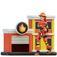 3D Fire Fighter Action Barricade Alarm