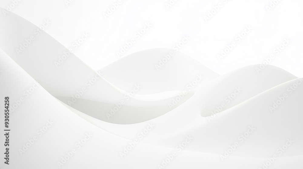 Aufkleber curved lines form a seamless white background, creating a tranquil and minimalist aesthetic filled w
