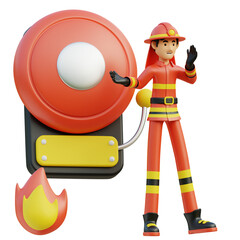 3D Fire Fighter Action Barricade Alarm