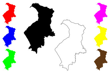 Hatay (Provinces of the Republic of Turkey) map vector illustration, scribble sketch Hatay ili map
