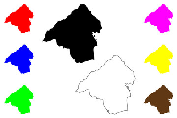 Isparta (Provinces of the Republic of Turkey) map vector illustration, scribble sketch Isparta ili map