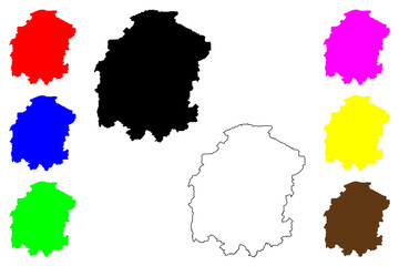 Kahramanmaras (Provinces of the Republic of Turkey) map vector illustration, scribble sketch Kahramanmaraş ili map