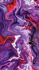 Obraz premium Purple And Red Marbling Abstract View