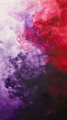 Naklejka premium Red And Purple Abstract Ink Clouds