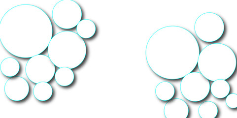 Modern abstract white bubble background with circles. Banner pattern with copy space Abstract blank geometric circle abstract white background with circles cut out drop shadow background.