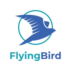 flying bird minimalist logo design