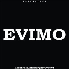 bold display font alphabet vector set