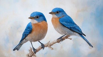 Fototapeta premium blue and red robin