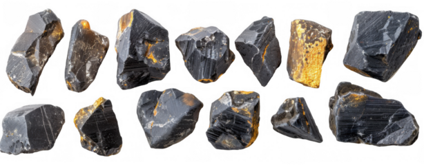 Raw Black and Gold Stones Collection