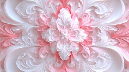 The digital art piece highlights vibrant pink waves creating a visually dynamic and flowing texture