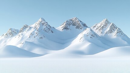 Snowy mountain peaks under blue sky