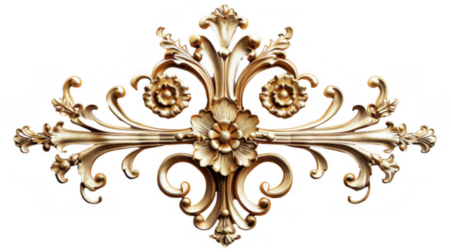 Intricate Golden Decorative Element