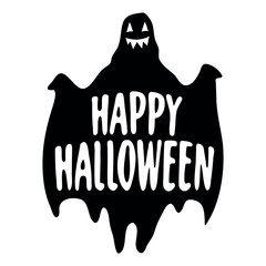 Fototapeta premium Happy Halloween typography horror text Design with bats, spiders, and pumpkin