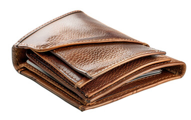 Open Brown Leather Wallet