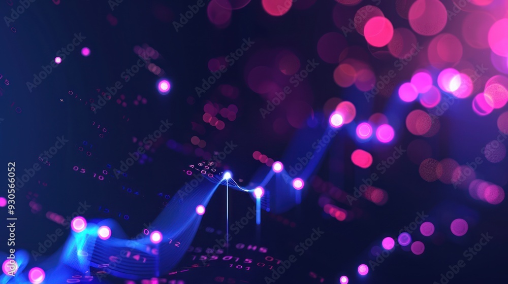 Aufkleber abstract data visualization with bokeh effects