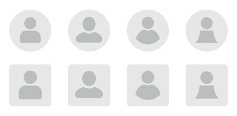 Plain pictogram user avatar headshot. Login profile button or log out unknown account admin icon. Register genderless line icon placeholder. Man or woman neutral gender.