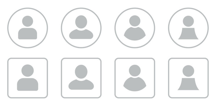Login user headshot avatar. Person profile flat circle icon. Register mentor placeholder. Neutral gender portrait silhouette. Human empty photo picture