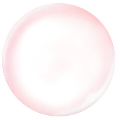 Pink soap bubbles isolated on background
