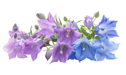 Purple and Blue Bellflower Cluster