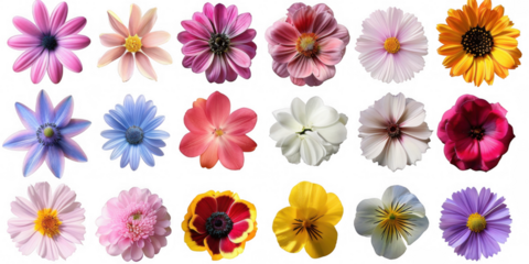 Brightly Colored Flower Collection