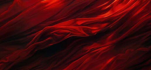 Abstract red background with a texture of wrinkles, folds and creases.