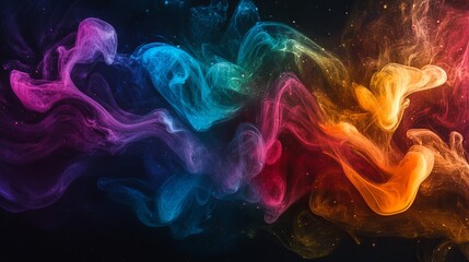 Obraz premium Abstract Colorful Ink Swirls Background