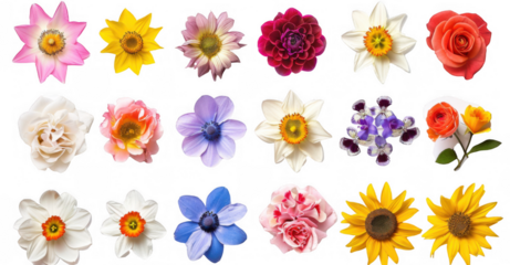 Colorful Flower Blossoms Assortment