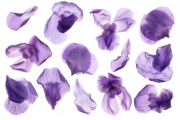 Scattered Purple Iris Petals