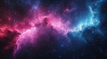 Obraz premium Cosmic Nebula with Stars and Gas Clouds