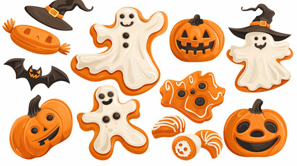 Spooky Halloween Cookie Vector Icon Pack