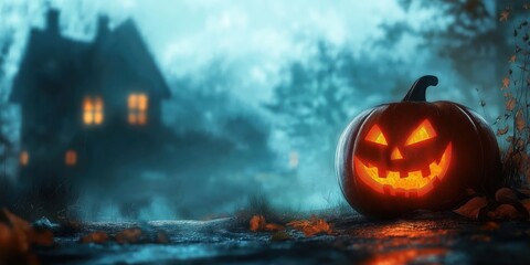 Naklejka premium Witch in a Spooky Halloween Forest created by ai