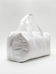 White Duffle Bag. Spacious, Durable, and Functional