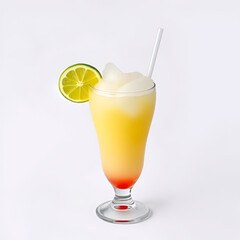 Frozen daiquiri, Fresh drink, isolated on white background