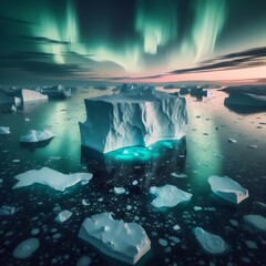  Atlantic ice burgs with sea water
