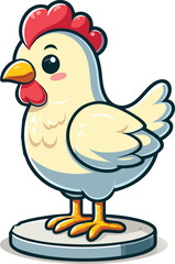 Cute Chicken vector cartoon illustration