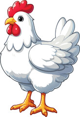 Cute Chicken vector cartoon illustration