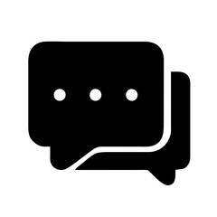 Text message bubble icon vector, flat design for UI and UX designers.