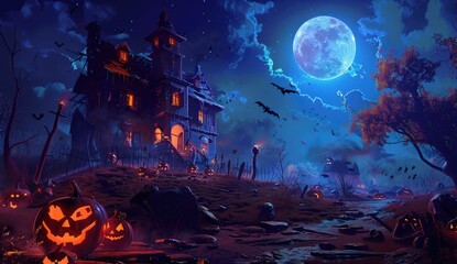 Obraz premium scary halloween background