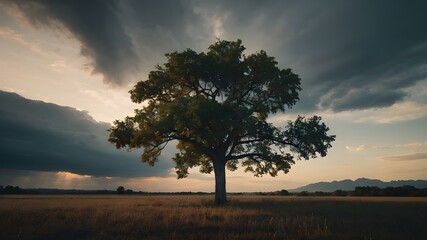 In a world of flat images, a solitary tree stands out in its three-dimensional glory, its leaves rustling in the breeze.