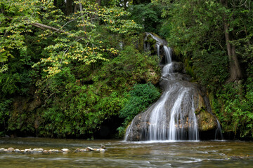 Waterfall and river in the Shenandoah Valley of Virginia © MargJohnsonVA