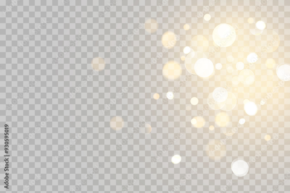 Wall mural christmas background. powder png. magic shining dust. fine, shiny dust bokeh particles fall off slig